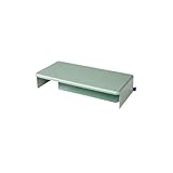 Rialzo per monitor con portaoggetti e porta documenti per scrivania - VERDE - organizza al meglio la tua scrivania - dimensioni 466 × 230 × 96,5 mm - ideale per casa e ufficio. immagine