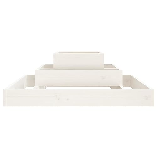 Macetas de pino macizo blanco de 80 cm para decoración elegante de jardines 6