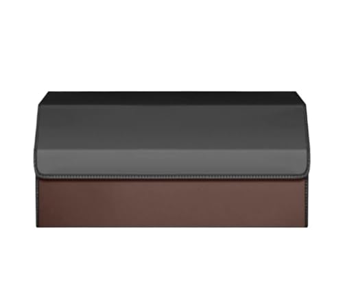 HCZKIUJ Compatible for Lixiang L7 L8 L9 ONE Accessories Car Trunk Storage Box Rear Tailbox Organizer Leather Foldable Storage Box (L Coffee)