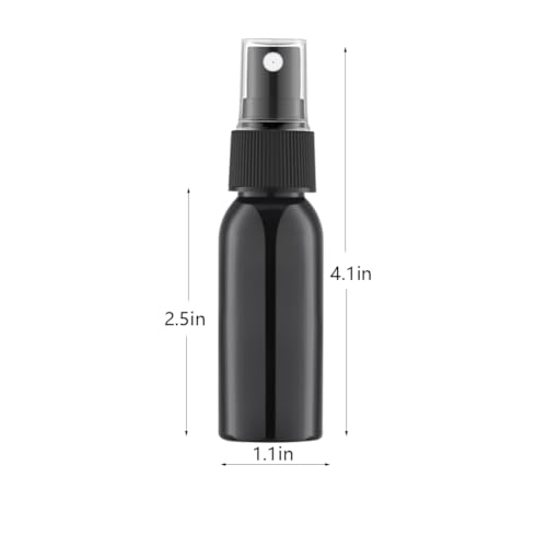 Lil Ray 1 Oz/30ML Small Plastic Spray Bottle(12 PCS), Empty Fine Mist Mini Travel Size Sprayer, Portable Refillable Liquid Containers for Perfume, Cologne, Water(Black)3