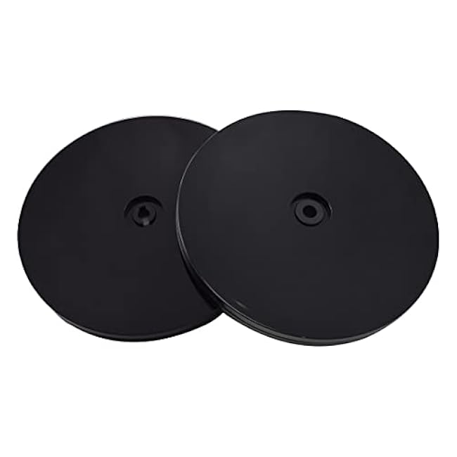 SDTC Tech 2-Pack 6 Inch Black Acrylic Lazy Susans Swivel Stand Rotating Tray 360 Degree Rotation Turntable Organizer with Steel Ball Bearings for Spice Rack, Table Cake Decorating, Kitchen Items,etc.