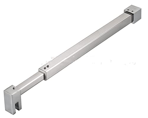 Cabina de ducha ajustable de tubo cuadrado de acero inoxidable con barra de soporte y soporte de ducha de vidrio de grosor 6 10 mm 700 1200 mm