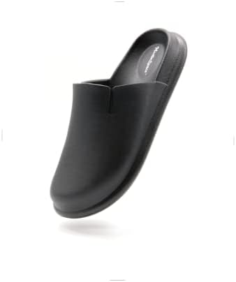 Meetinspace Women Men Unisex EVA Boston Clogs Dupes Wide Round Toe Mules Lightweight Comfortable House Slipper Couples Slip On Shoes Black