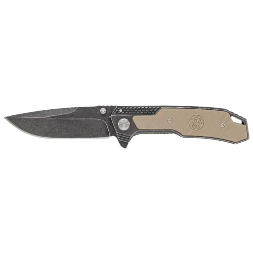 Faca dobrável Smith & Wesson SW609, 21 cm, preto/marrom