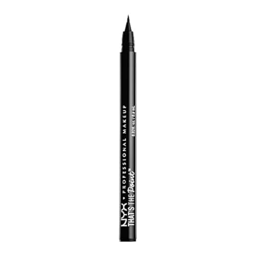 NYX Professional Makeup Eyeliner líquido That's The Point Eyeliner Punta 7 fina y ultra rígida Hella Fine color Negro