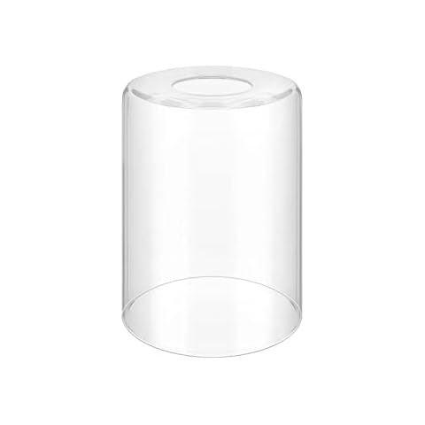 Licperron Clear Glass Replacement Shade 1 Pack, High Transmittance Cylinder Glass Lampshade Covers for Vanity lighting Fixtures Table Lamp Floor Lamp Chandelier Pendant Light Cover