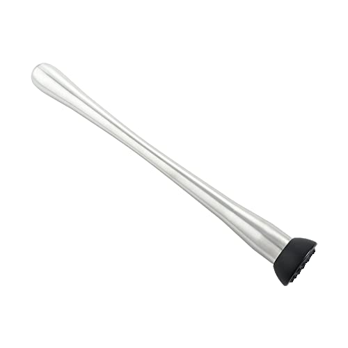 Vctitil Stainless Steel Cocktail Muddler and Mixing Spoon,Home Long Stainless Steel Masher,DIY Drink Wine Juice Barware Mixer Tool(11.5inch)