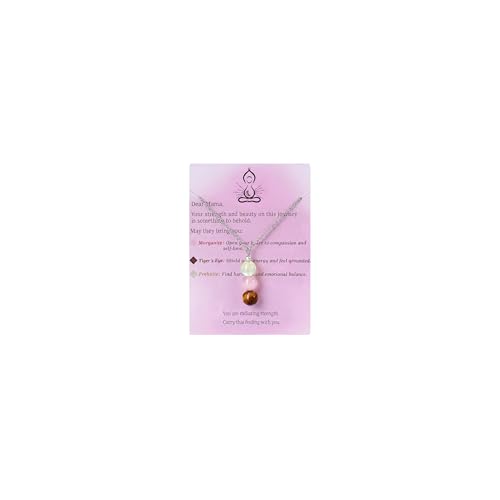 Krfy Pregnancy Gift, S925 Sterling Silver Mom to Be Crystal Pendant Necklaces for Women, Pink...