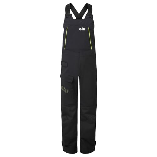 Gill Womens OS2 Offshore Sailing Trousers/Bib - Waterproof, Windproof & Breathable (Black, 10)