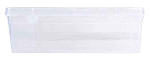 Feliz Sunrise Clear Plastic Medium Storage Boxes Size 9.25 x 6 x 3.25 inches (Set of 3)