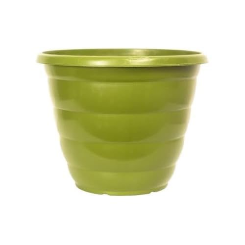 Image of shopior Plastic Bumble Beehive Planter Pot – Deep Garden Plant Pot with Drainage Holes | Durable Weatherproof Indoor & Outdoor Planter (Bumble Glossy Green, 30cm, Pack of 1)