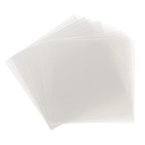 Samsill 50 Pack 12x12 .007 Clear Craft Plastic Sheets Compatible with Cricut, Stencils, Cards, Journals, Crafts, 3D Embellishments, Acetate Sheets for Crafts, Plastic Sheet .007" by Samsill - Used condition - US$14.33