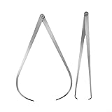 Messschieber innen außen 350 mm Edelstahl mit gehärteten polierten Spitzen, festes Reibungsgelenk-Messwerkzeug für Innen- und Außenmaße