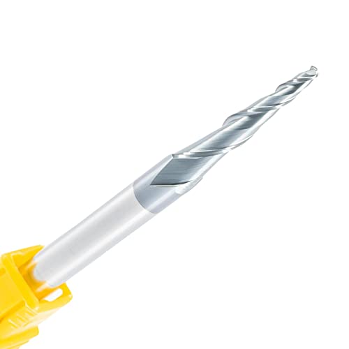 MOOCO MORNING 5Pcs Tungsten Solid Carbide R1.0xD6x25x75 Ball Neus Taps End Mills Router Bits cnc Taper Hout Metalen Frezen - Afbeelding 4