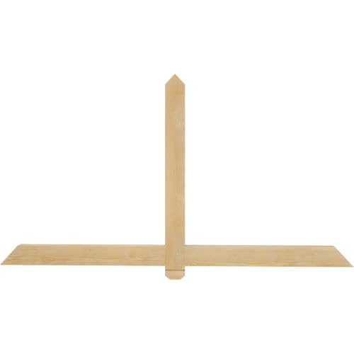 72"W x 39"H x 2"D x 4"F, 13/12 Pitch, Eugene Rough Sawn Timber Gable Bracket, Douglas Fir