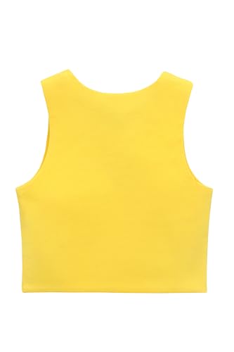 Lilax Girls' Double Lined Sleeveless Basic Crop Tank Top4