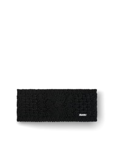 Eisbär Stirnband Damen Afra Schwarz - Merino Headband für Frauen - Haarband mit Fleece schützt vor Kälte und Wind - Haube gefüttert weich warm aus Österreich