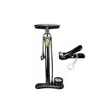 ﻿ YFFSFDC 自転車 空気入れ フロアポンプ 仏式 米式 英式バルブ対応 小型軽量コンパクト 針付き 圧力計付き ロードバイク/ボール/風船/浮き輪用 (ブラック B)