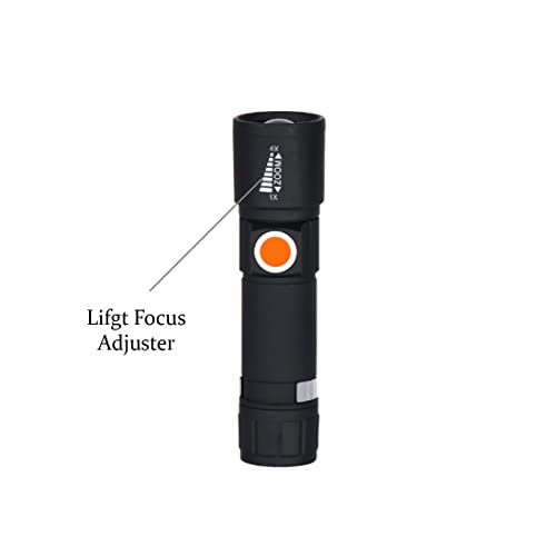 Image of Dr Care Adult Or Child O-Shaped Vein Finder Torch With USB Charging Port Torch (Black, 13 cm, Rechargeable)