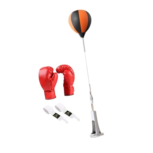 Menolana Boxing Reflection Ball Target Punch Practice Gear Floor Standing Reflection Training Equipment Home Train for Workout Fitness, Style A