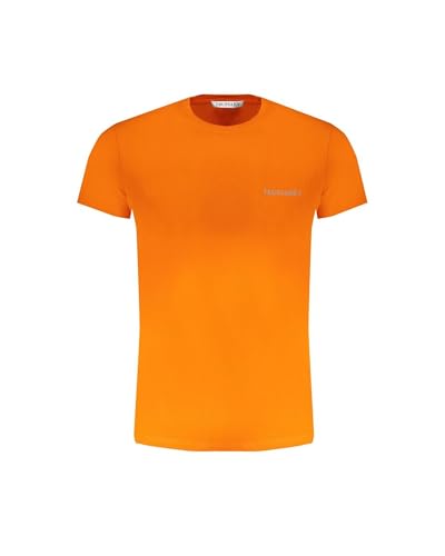 T-shirt uomo TRUSSARDI manica corta girocollo con logo stampato cotone elasticizzato articolo TRU2MTS02, 10 Orange, S