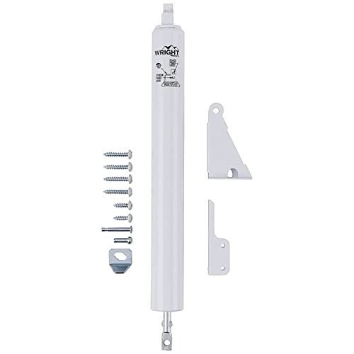 Wright Products Standard Duty Pneumatic Screen & Storm Door Closer – Adjustable Closing Speed, Quiet Operation, Easy Installation (Transitional, White) by Wright Products - Used condition - US$13.40