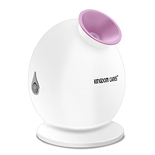 KINGDOMCARES Hot Mist Facial Steamer Warm Nano Ionic Moisturizing Face Humidifier Personal Home Sauna SPA Unclogs Pores Blackheads Acne Comedone Removal Facial Hydration System Nano Sprayer Pink