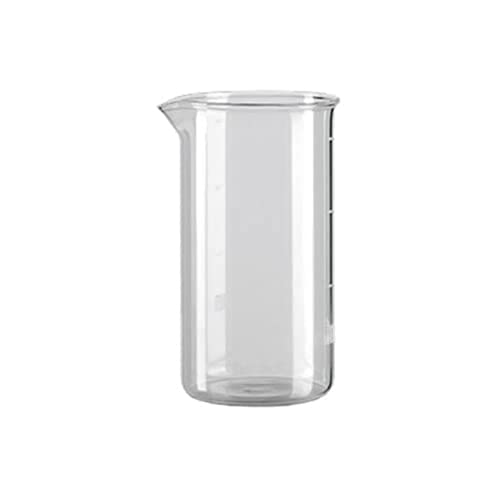 Bialetti 0003360-Caraffa in Vetro per caffettiera a pistone French Press, 16,7 x 16,7 x 27,3 cm, Clear