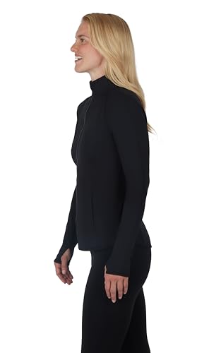 yogalicious womens ultra soft lightweight full zip yoga jacket with pockets