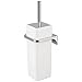 bremermann Savona Ensemble WC carré avec support mural, porte-brosse de toilette, porte-brosse de toilette, blanc