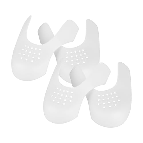 Tabanzhe Crease Protectors for Shoe-2 Pairs Sneaker Against Toe Box Shoe Creases Anti Crease Guard for Shoe Wrinkles Running Casual Shoes(White)