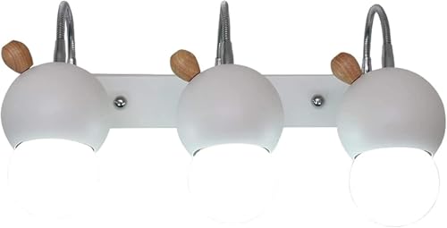 Lámpara de espejo ajustable con luz de madera for espejo, lámpara de pared compatible con baño, dormitorio, tocador, mesita de noche, lámpara de pared decorativa for baño,lampara araña