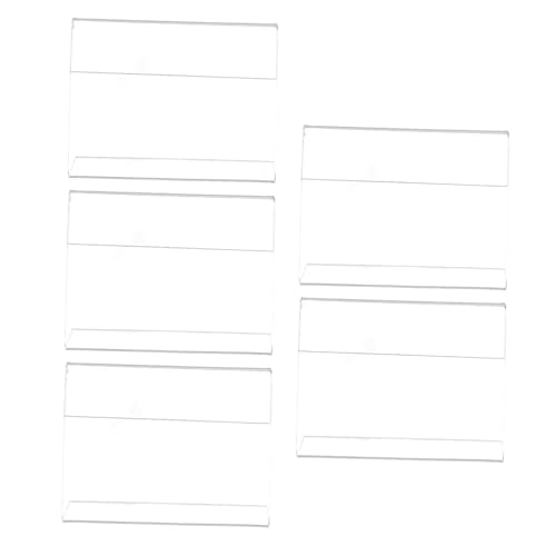 Artibetter 5個 アクリル製型プライスカードスタンド 耐久性あり 店舗用値札ホルダー 卓上ディスプレイ サインホルダー スーパーマーケット 展