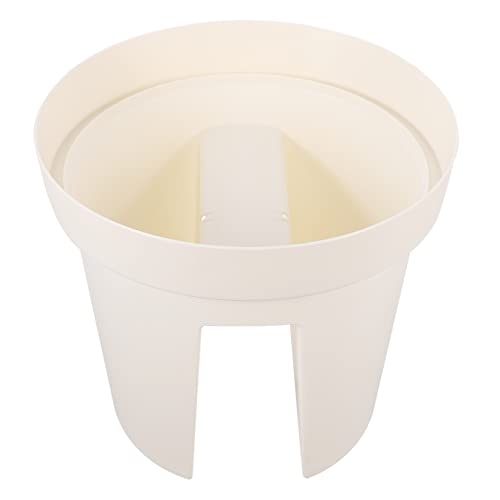 Outanaya Maceta De Plástico Gruesa para Suculentas y Cercas, Maceta Creativa para Balcón y Jardín, Color Blanco, Tamaño Compacto, Material Resistente para Decoración Exterior e Interior