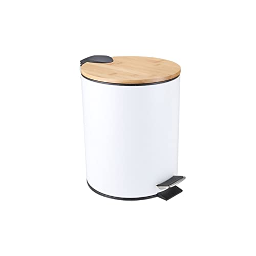 Poubelle en bois de 5L blanche au design minimaliste pour intérieur contemporain