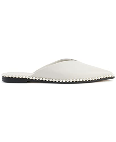 Image of Karl Lagerfeld Women's Vyra Studded Slip on Loafer Mule with Pointed Toe