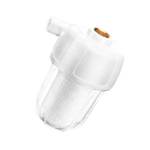 UKCOCO Filtro de Agua para Ducha y Calentador Prefiltro Que Reduce Sedimentos, Carcasa Transparente de Abs y Pp, Sistema de Filtración Doméstico para Baño y Cocina, 1 Unidad, Uso