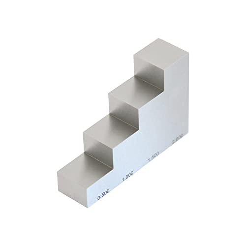 Bloque de calibración de cuñas Jumbo 4 Step de 0.500"-1.000"-1.500"-2.000" para medidor de espesor ultrasónico miniatura 1