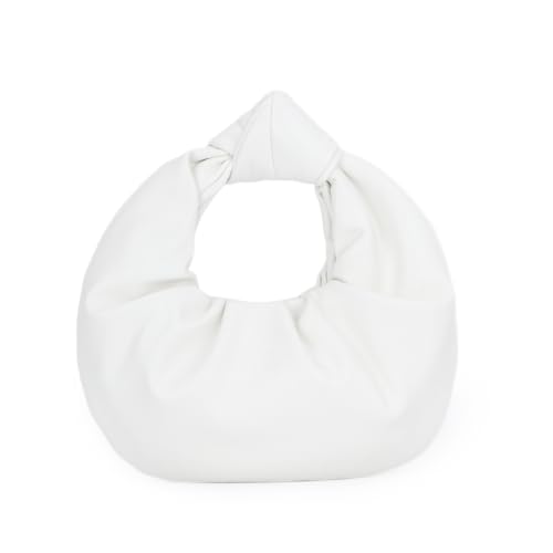 Image of Fecialy Women's Ruched Clutch Purse PU Leather Hobo Handbag Knot Formal Evening Bag Pleated Bag