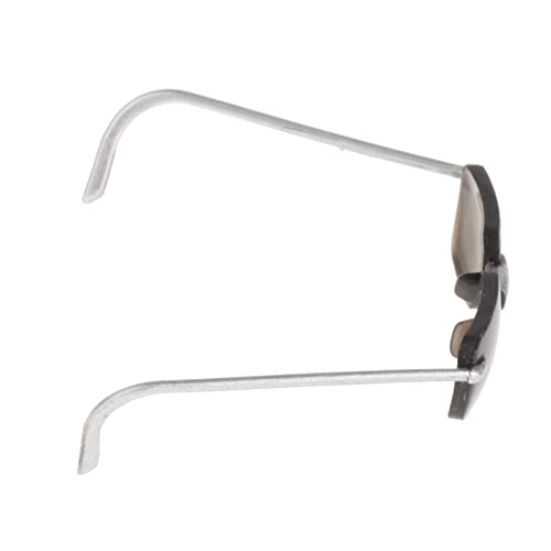 Gafas para muñeca con lentes redondos de aleación resistente para figuras de colección 5