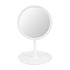 HFZY LED make-up spiegel draagbare oplaadbare tafelblad ijdelheid spiegels met 3 kleuren lichten dimmen en touchscreen…