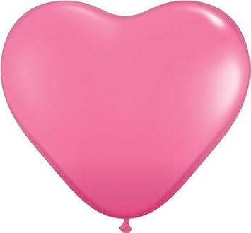 Qualatex 15" Rose Heart Latex Balloons 50ct