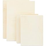 Bright Creations Unfinished Wood Canvas Boards for Painting, 12 x 17 and 9 x 12 in (4 Pack)