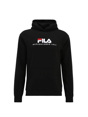 Fila Unisexe Hoodie BRUNSSUM Black FAU0145 sweat streetwear en coton noir