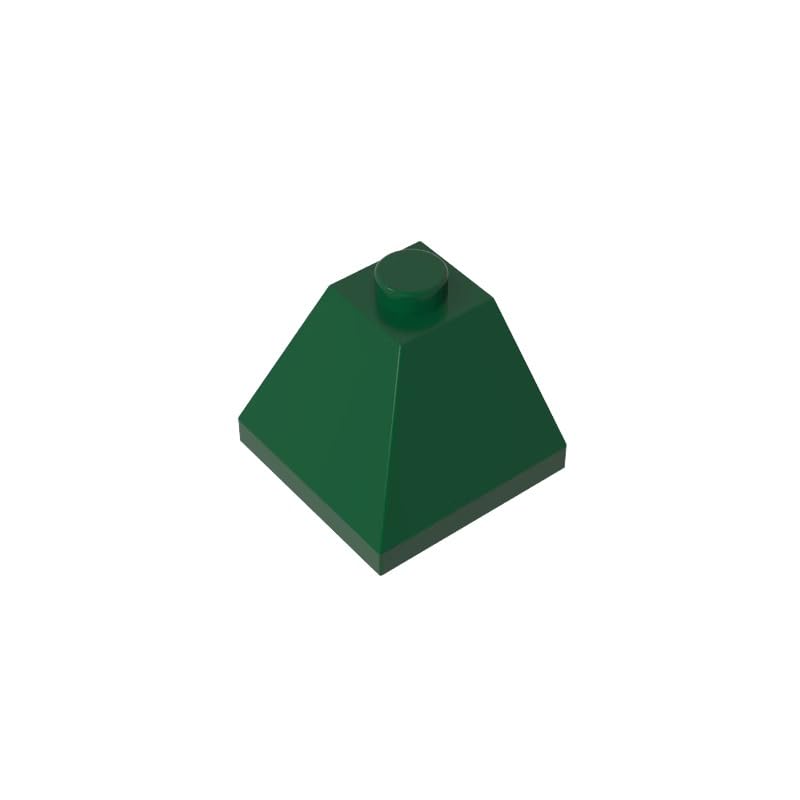 Gobricks 3045 Slope Brick 2x2 Double-Sided Corner Sloped Brick 50 Pieces GDS-621 Compatible with Lego Building Blocks Color:Dark Green — image 1