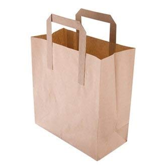 Take Away / Cafe / Event Recycled Brown Paper Bag Small (Pack 500) - simple disposable food service, great for professional use or parties