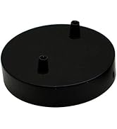 YnGia Industrial Rose Light Fitting Canopy Light Kit 120mm For Pendant Light Ceiling Light Wall Lamp Chandelier 3 Pack, Matt Black Single Hole With Ceiling Plate Bracket 100mm Earth