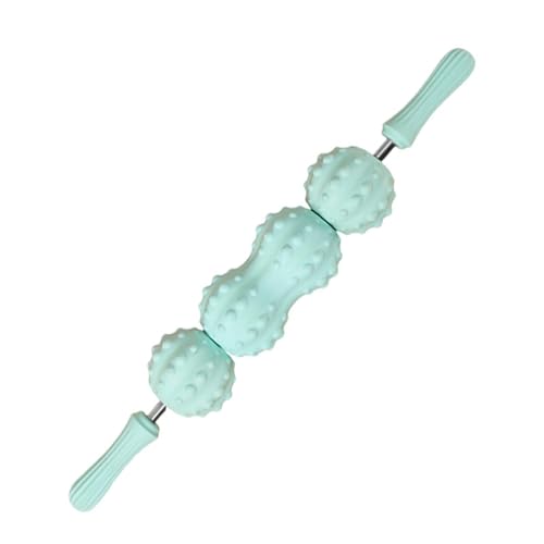 Sharplace Rodillo de masaje multifuncional, compacto y portátil, ideal para masaje muscular corporal, cuello, piernas y brazos, para hombres y mujeres, Individual 2 Bolas Verde