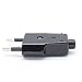 CABLEPELADO Clavija Enchufe Bipolar Recto Macho 10A 250V Negro