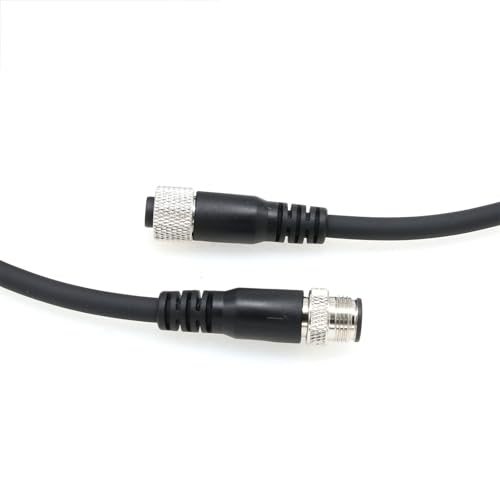 HangTon Waterproof M12 4 pin Male Female Electrical Data Cable to Open for Sensor Reader Encoder Actuator Industrial Automation, Device Network DeviceNet, CANopen, IO Link, Profibus 30m
